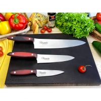 Набор из 3-х кухонных ножей Alexander AUS-8 Satin, Kizlyar Supreme купить в Кургане